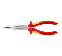 Knipex 26 26 200 VDE Pince plate à becs ronds coudée à 45° Acier électrique Vanadium 200 mm