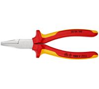 Knipex Pince à becs plats chromée isolées par gaines bi-matière, certifiées VDE 160 mm, 20 06 160