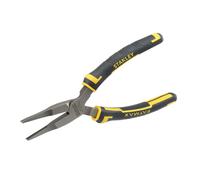 STANLEY 0-84-495 Pince À Bec Plat 150Mm - Gamme FATMAX - Fabriquée En France - Acier Chromé - Longévité - Ajustement Des Mâchoires - Poignées Résistantes - Normes Din, Iso Et ANSI