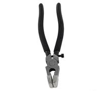 Pince à bijoux à bec plat avec mâchoire réglable, pince à tréfiler de 21,5 cm de long pour la fabrication de bijoux, les réparations artisanales et les petites tirettes à ongles (noir)