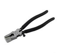 Pince à bijoux à nez plat avec mâchoire réglable pour former des fils et positionner les clips de queue (noir)