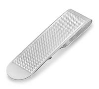 Pince à Billet Gravé Mince en Argent Massif