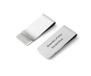 Pince À Billet Personnalisée avec Nom Gravée - Cadeau Saint-Valentin Homme en Acier Inoxydable, Porte-Monnaie Minimaliste et Élégant, Idée Cadeau Personnalisé pour Homme