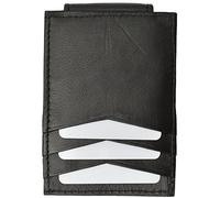 Pince à billets en cuir et porte-cartes de crédit - Style 1010R Noir, noir, régulier