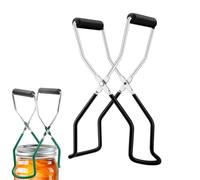 Pince À Bocaux En Acier Inoxydable, Pinces De Bocal Clip Anti-Brûlure, Poignée Antidérapante Pince Pour Boîte De Conserve Aux Récipients En Verre D'un Diamètre Inférieur 18 Cm(Black)