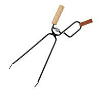 Pince à bois de chauffage/pince à bûches de 45,7 cm de long avec poignée pour poêle à bois d'extérieur et intérieur, outil de camping pour fosse extérieure