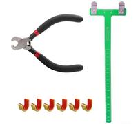 Pince à boucle crantée et règle carrée en T pour arc composé et courbe, outils en aluminium léger pour un alignement précis des cordes d'arc (noir vert)