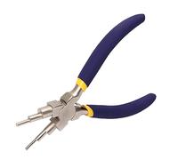 Pince à boucler le fil 6 en 1, pince de fabrication de bélière en 6 étapes avec poignée antidérapante, nez rond, outil d'emballage de pliage de fil en acier au carbone