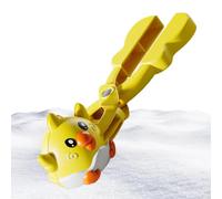Pince à boules de neige en forme de poulet pour faire des boules de neige - Moule ABS durable avec poignée facile à saisir - Jouet de combat d'hiver et outil de plage d'été pour enfant - 21 cm