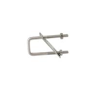 Pince à boulon en U carrée en acier inoxydable 304, pièce de fixation de tube en forme de U à angle droit for des connexions sécurisées(2set M6x30x50)