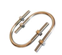 Pince à boulon en U en acier inoxydable M12 304, avec écrous assortis, fixation de tuyau réglable de 42 à 76mm, modèle C017(45mm -6 pieces)