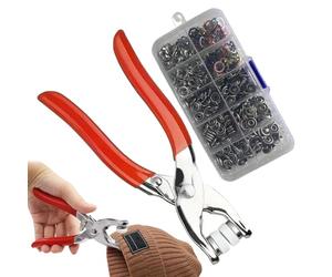 Pince à bouton - Kit complet de fermeture de précision, kit complet de fixations de boucles en métal pour les fabricants de costumes, catégorie de matériel de couture professionnel pour les bricoleurs