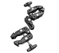 Pince à bras magique articulée,double super pince multifonctionnelle,pince à tête de touristes pour parapluie,moniteur,lumière LED,support rapide,360 - Type Magic Arm Clamp B