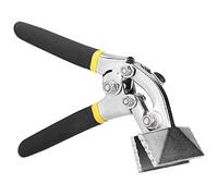 Pince à brider Pince à sertir à bec plat, poignée incurvée, outil de couture manuel pour plaques de métal et de plastique, acier au chrome vanadium, revêtement en caoutchouc, tête