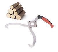 Pince à bûches, 43 cm/16,9 po, Robuste, à 2 Griffes, pour Le Levage des bûches, pour la manutention du Bois de Jardin, Ouverture de 30 cm/11,8 po