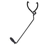 Pince à Bûches Robuste avec Ouverture de Mâchoire de 10 Pouces, Lève-Bois de Chauffage en Acier de 31 Pouces pour Feu de Camp et Foyer, Pince à Bois Ergonomique pour Fendre et