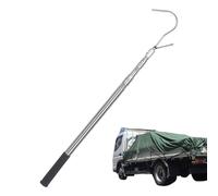 Pince à cargaison pour camion - Pince télescopique en acier inoxydable avec porte-outils magnétique, barre de traction de qualité supérieure pour accès au plateau de chargement, portée étendue pour