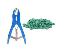 Pince À Castration Élastique, Coupe-queue, Avec 100 Anneaux En Caoutchouc, for Bovins, Ovins, Porcins, Kit Multifonction for Dilatation De Ballons De Fête(Green)