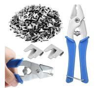 Pince à caution - Pince à clôture automatique | Ensemble d'outils de pinces- à attacher la cage, assemblage de cage, attache de poulet, de lapin, clips métalliques, pour la construction ou la rép