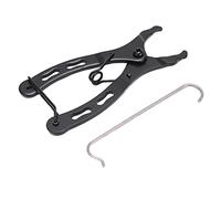 Pince à chaîne multi-outils 2 en 1 avec extracteur de maillon rapide et dégonfleur de pneu, indicateur d'usure de chaîne de cyclisme en acier au carbone pour vélo de route de