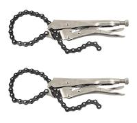 Pince à chaîne verrouillable robuste en acier allié de 22,9 cm avec chaîne de 50,8 cm, outil réversible pour filtre à huile et raccords de tuyauterie. Clé à étau pour chaîne offrant une force de ve