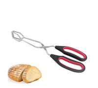 Pince À Charbon BBQ Tools Barbecue Scissor Tongs Grilled Food Tong Long Handle Bread Roast Clip Kitchen(L)