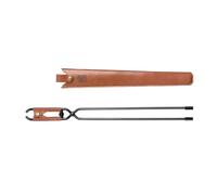 Pince à charbon en acier au carbone à long manche en métal pour camping en plein air Outil de cuisine pour barbecue Outil de cueillette robuste