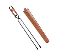 Pince à charbon en acier au carbone pour pique-nique, camping, pince à charbon de bois, pinces à charbon de bois, pinces en métal, accessoires de barbecue en métal