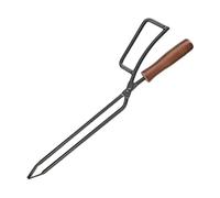Pince à charbon, pince à charbon de bois, pince à charbon en fer, pince à bûches en fonte robuste pour cheminée et feu de camp. Idéale pour collecter et transporter du charbon chaud. Noir et durable