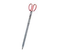 Pince A Charbon Pinces à feu et pinces déchets en acier inoxydable, fer charbon forgé robuste for la maison, outil de ramassage sanitaire(Red-60cm)