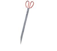 Pince A Charbon Pinces à feu et pinces déchets en acier inoxydable, fer charbon forgé robuste for la maison, outil de ramassage sanitaire(Red-66cm)