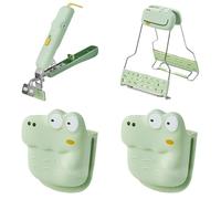 Pince à chauffante, clips efficaces en acier inoxydable, 3 pinces à plat anti-brûlure, support multifonction pour bol de dinosaure de dessin animé pour déplacer des assiettes chaudes et des