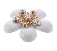 Pince à Chaussure Fleur pour Mariage, Mariée, Alliage Transparent Blanc | Clip Décoratif Léger, Fixation Plupart des Souliers, Style Élégant, pour Cérémonies de Mariage et Remise