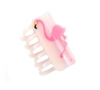 Pince à cheveux 1 pièce personnalisée en acétate fantaisie rose et violet flamant rose irisé