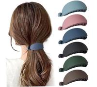 Pince à cheveux, 6 pcs à cheveux, griffe plate de maintenance forte, accessoires de texture mate pour femmes et filles
