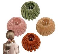 Pince à cheveux à d', porte - Supports de queue de cheval pour nids d'oiseaux 4X | Machine à sandwichs rétractable, supports de queue de cheval antidérapants élégants pour femmes et rag