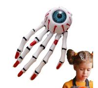 Pince à cheveux à main de crâne, pinces à cheveux squelette d'Halloween - Pinces à cheveux Halloween Main squelette,Accessoires de cheveux pour filles, accessoires de cheveux d'halloween, mode Punk Ro