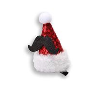 Pince à cheveux à paillettes avec chapeau de Père Noël mignon dessin animé barbe ceinture lettres épingles à cheveux pour fêtes de vacances Barrettes Accessoires pour cheveux pour enfants adultes