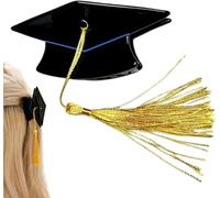 Pince à cheveux à pompon en forme de toque de remise de diplôme, épingle à cheveux style chapeau de docteur, accessoire de coiffure élégant pour adulte, idéal pour les fêtes et cérémonies de remise de