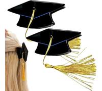 Pince à cheveux à pompon en forme de toque de remise de diplôme, épingle à cheveux style chapeau de docteur, accessoire de coiffure élégant pour adulte, idéal pour les fêtes et cérémonies de remise de