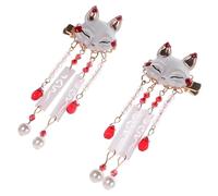 Pince à Cheveux à Pompon Pendant Animal Alliage Fille Célébration | Accessoire Cheveux Chinois, Style Élégant pour Coiffure, Fête Anniversaire Mariage, Lot