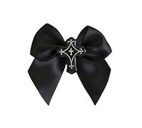 Pince à cheveux à ressort pour fille - Pour Halloween - Punk - Nœud papillon - Pour adolescente - Décoration de queue de cheval