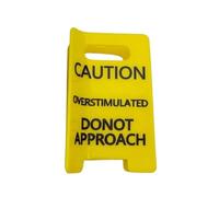 Pince à cheveux amusante avec panneau d'avertissement de couleur jaune pour classe de travail ou sorties décontractées, étincelles, rires, accessoires de cheveux pour femme