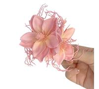 Pince à cheveux artificielle avec jolie fleur camélias - Pour filles - Tendance des années 2000