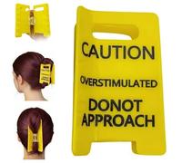 Pince à cheveux « Attention, surstimulation » - Ne pas approcher - Cadeau pour collègues et amis