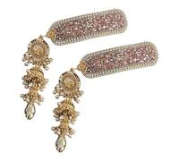 Pince à cheveux avec perles luxueuses et perles pour fête d'anniversaire élégant spectacle de beauté avec cristaux