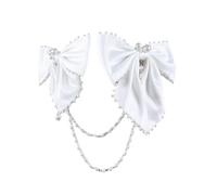 Pince à cheveux avec perles scintillantes - Ruban princesse - Magnifique nœud - Accessoire de jeu scolaire