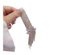 Pince à cheveux avec pompon en cristal, frange frontale latérale, accessoire en un mot, ornement(Light Pink Tassel Ha)