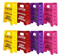 Pince à cheveux avec signe d'avertissement surstimulé, pince à cheveux d'avertissement de ne pas approcher, pinces à griffes jaunes amusantes à forte adhérence pour femmes (8Pcs)