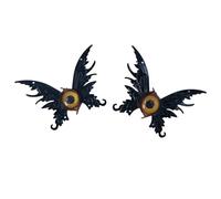 Pince à cheveux avec tête de mort mystique avec roses ornementales - Postiches uniques pour Halloween